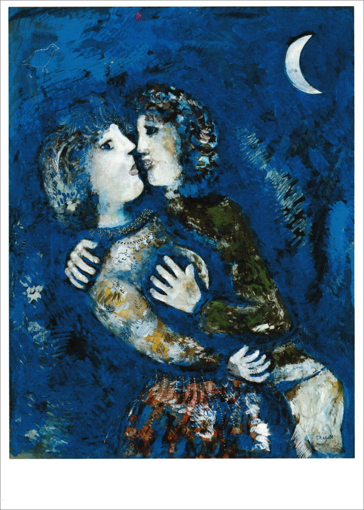 Kunstkarte Marc Chagall Verliefd Paar