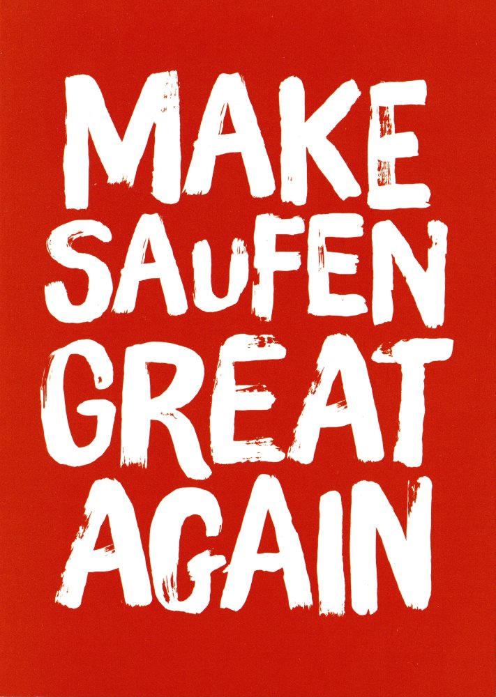 Postkarte Make Saufen Great Again