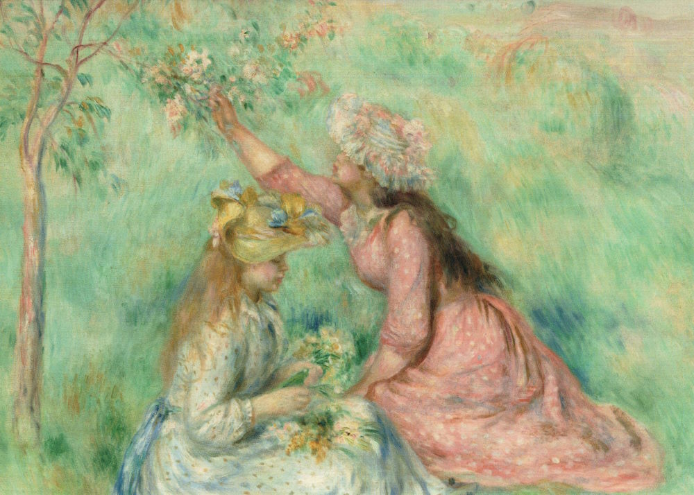 Kunstkarte Pierre Auguste Renoir Mädchen Pflücken 