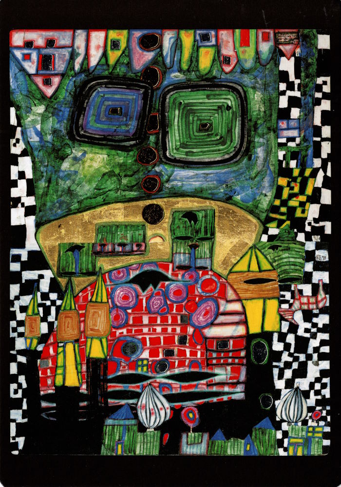 Kunstkarte Hundertwasser Antipode King König Der 